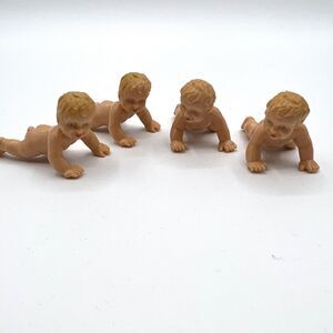 Miniature Crawling Baby Dolls Anatomically Correct Vintage Dollhouse Bully